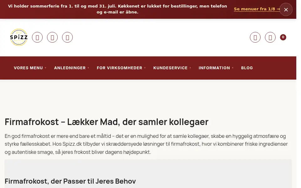 Screenshot of spizz.dk