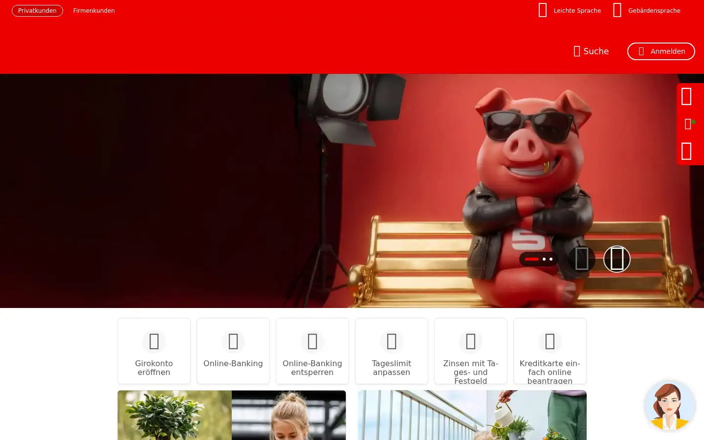 Screenshot of spk-suedholstein.de