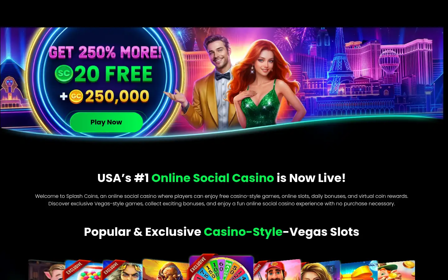 Screenshot of splashcoins.com