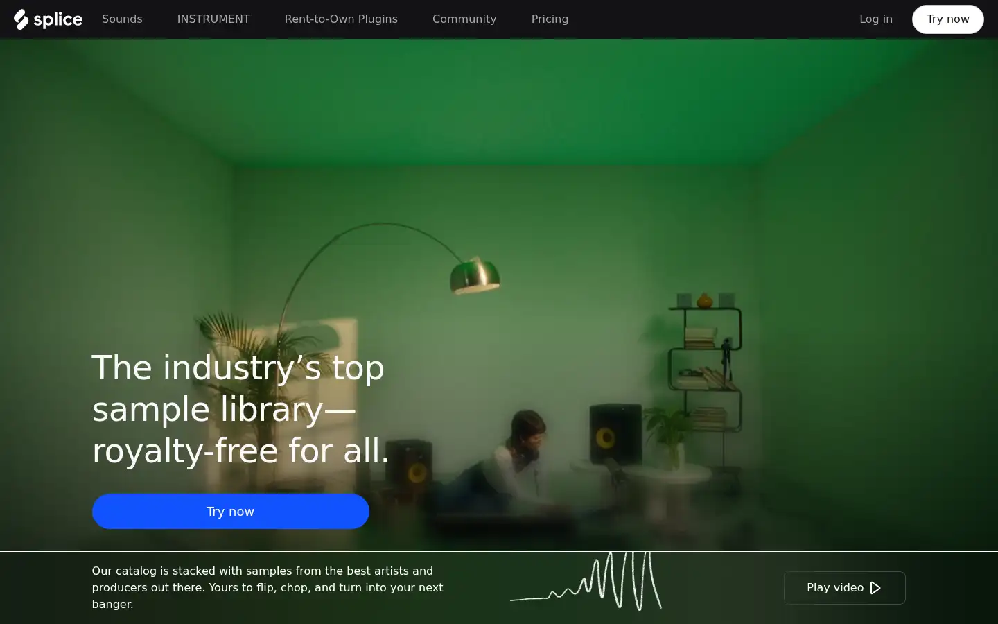 Screenshot of splice.com
