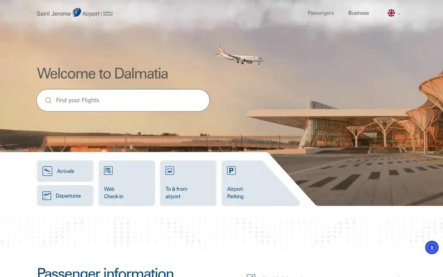 Screenshot of split-airport.hr