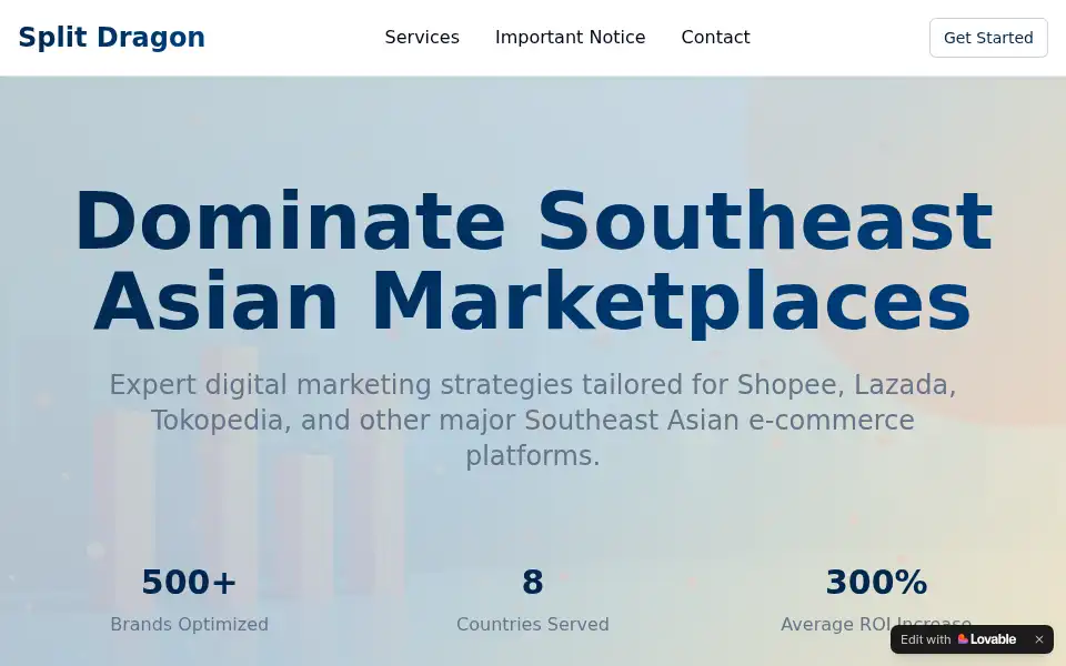 Screenshot of splitdragon.com