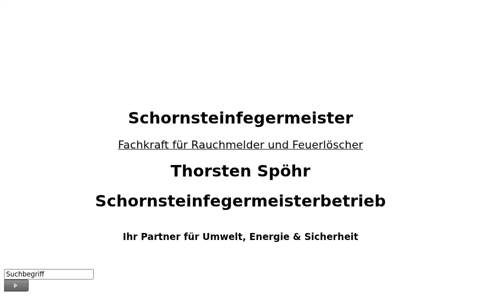 Screenshot of spoehr-schornsteinfeger.de