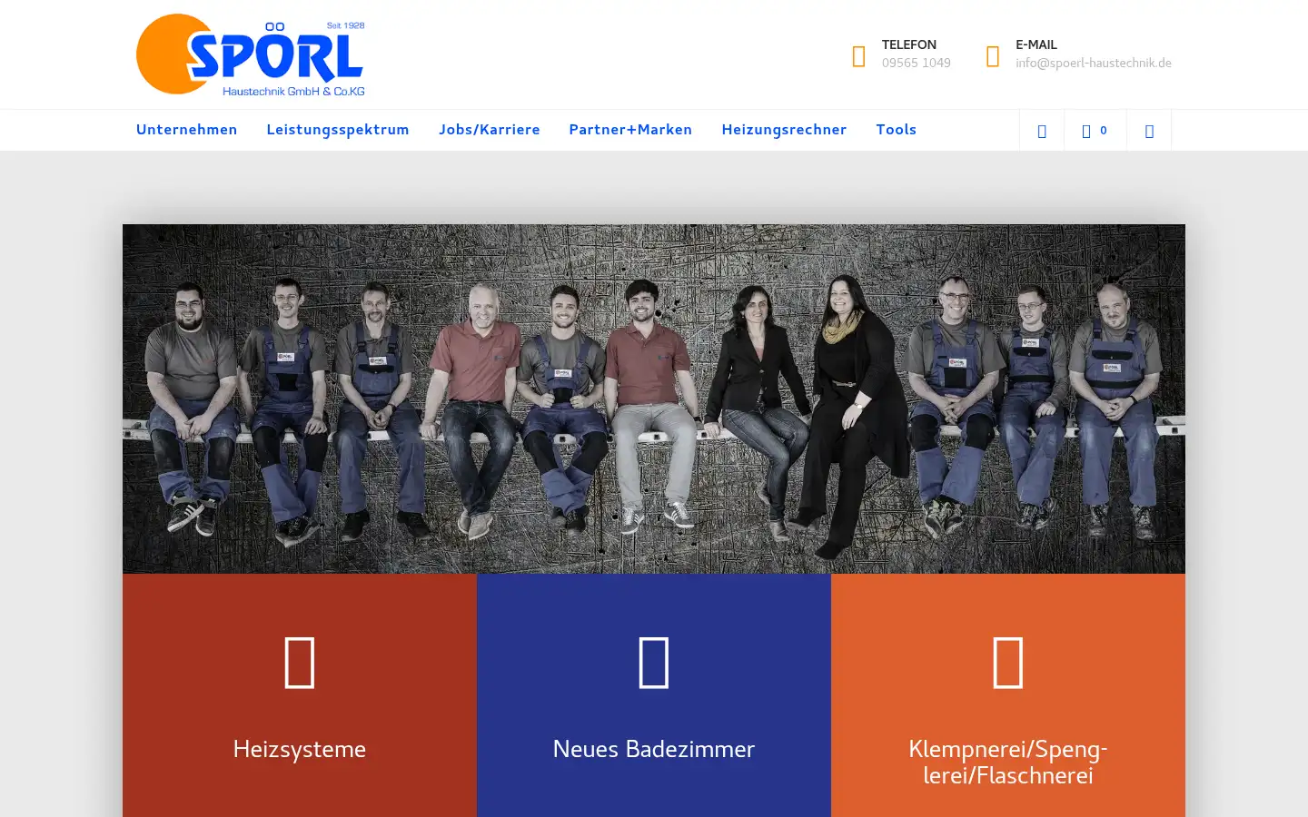Screenshot of spoerl-haustechnik.de