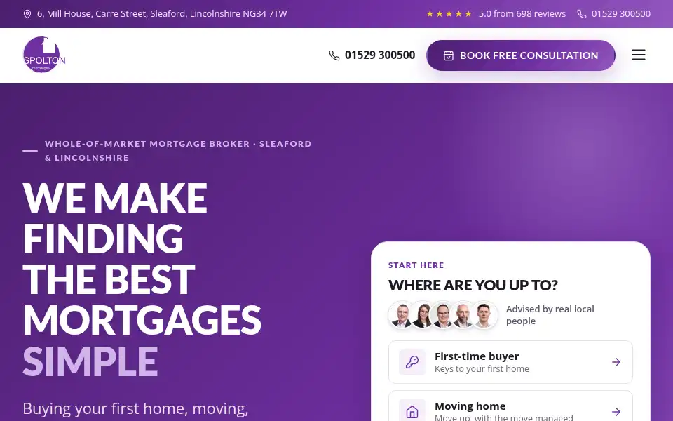 Screenshot of spolton.mortgage