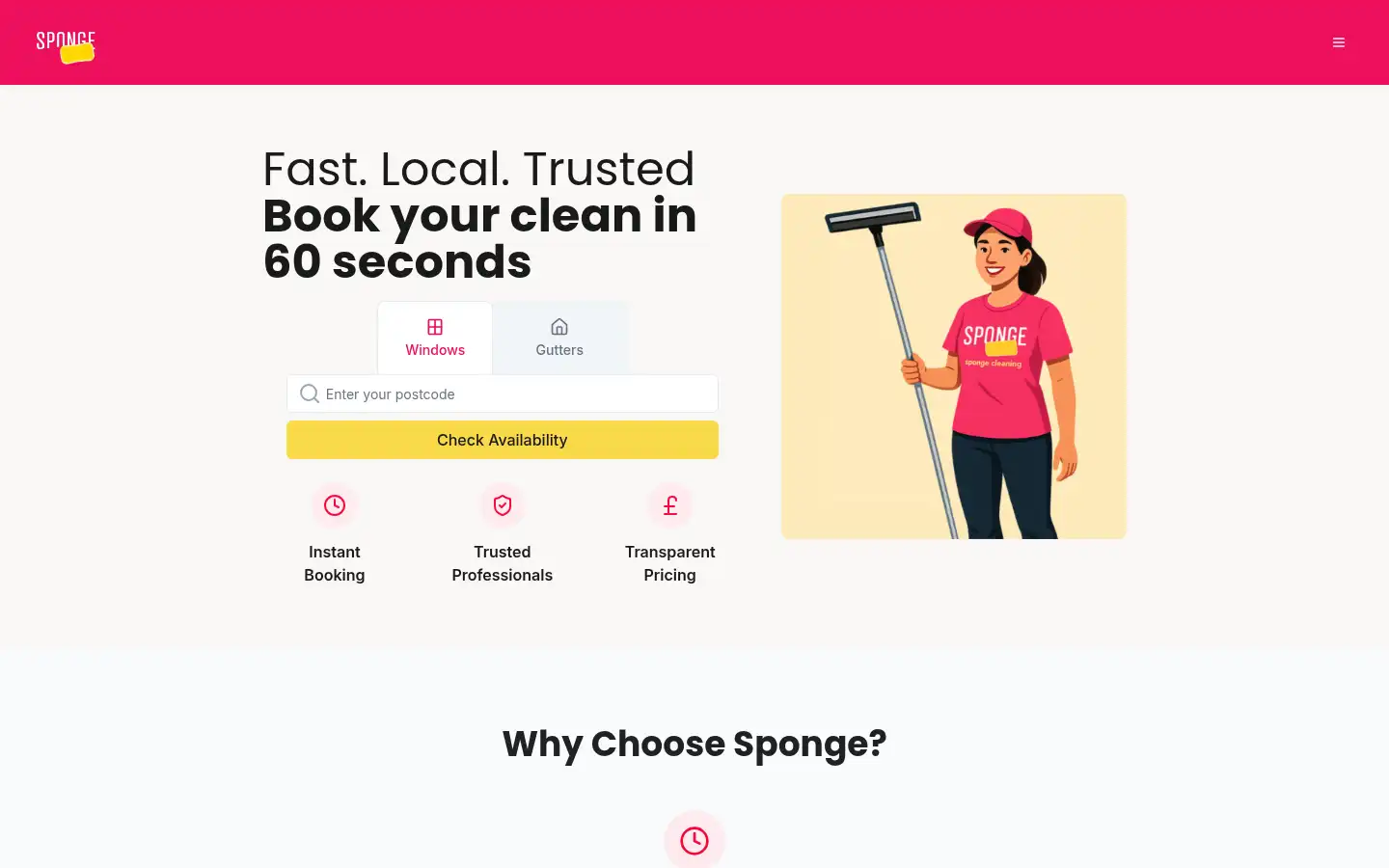 Screenshot of sponge.cleaning