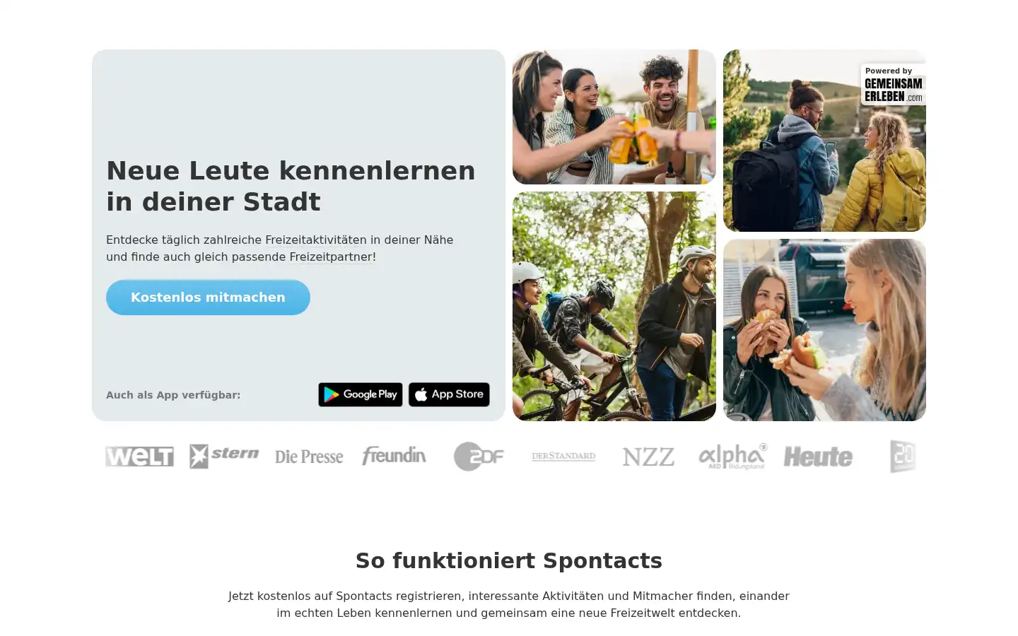 Screenshot of spontacts.com