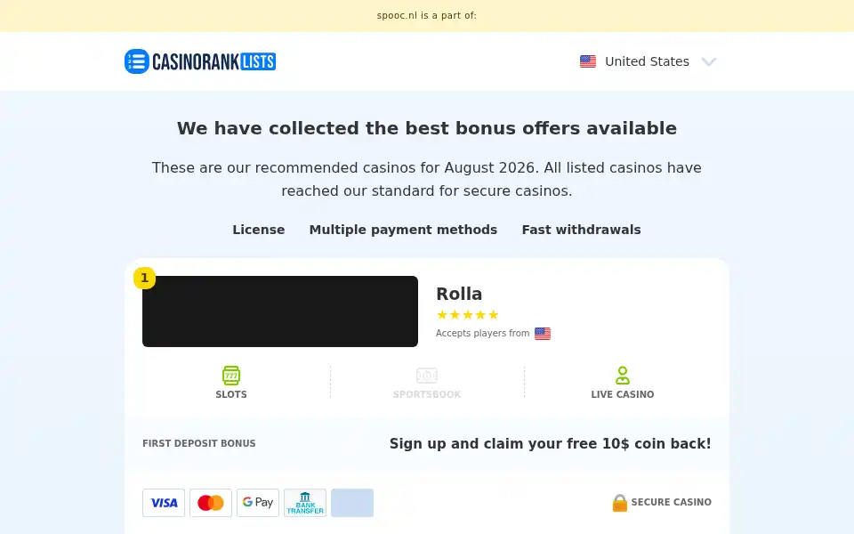 Screenshot of spooc.nl