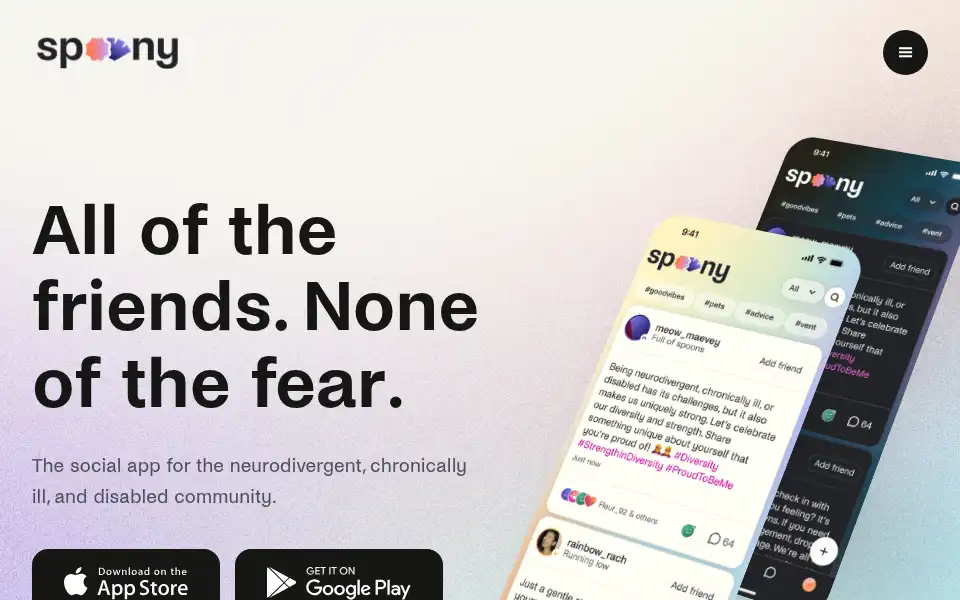 Screenshot of spoony.app