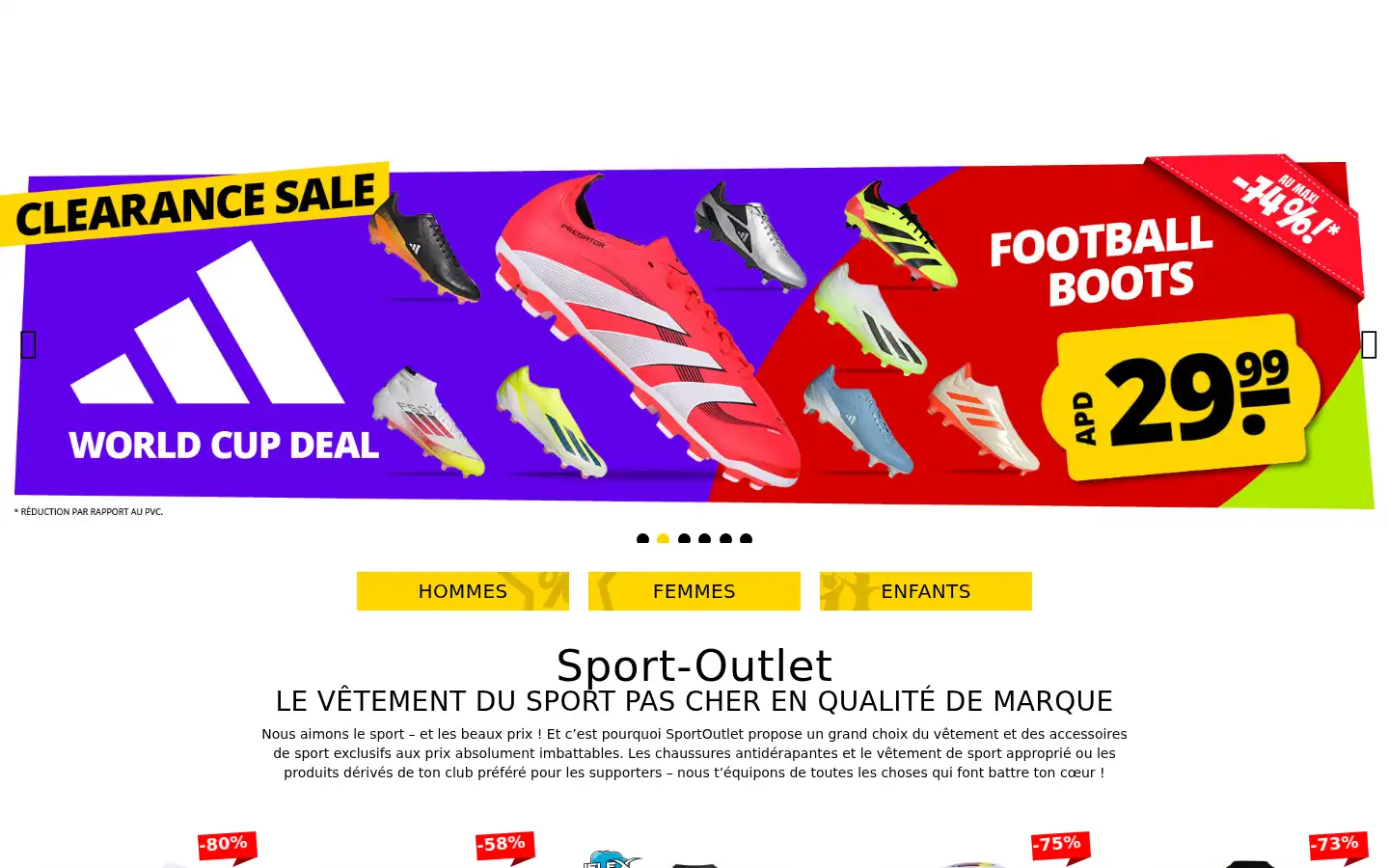 Screenshot of sport-outlet.fr