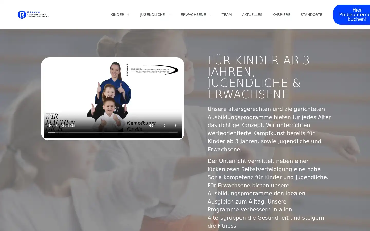 Screenshot of sportakademie-richter.de