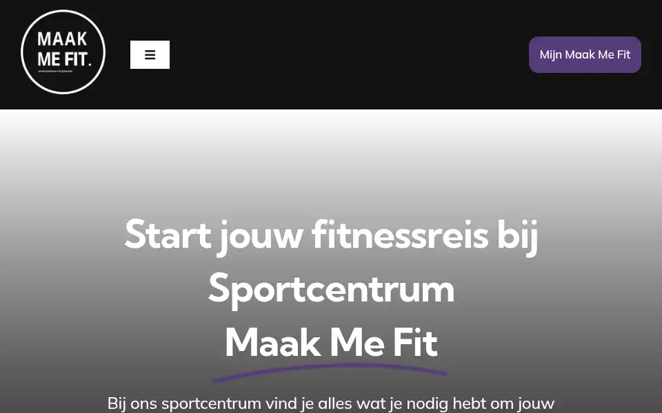 Screenshot of sportcentrummaakmefit.nl