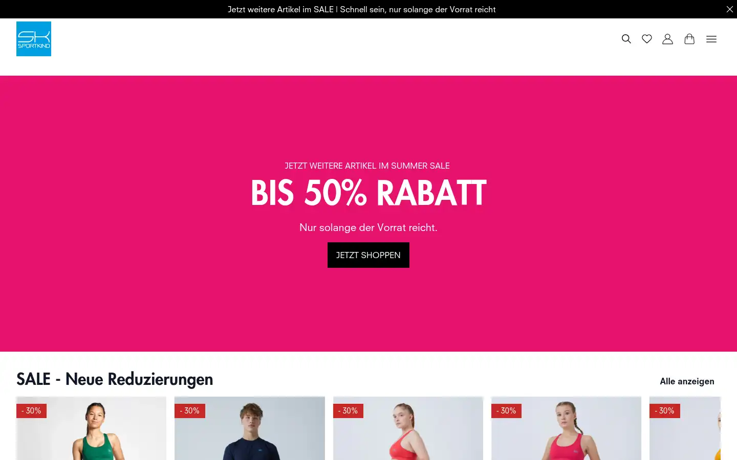 Screenshot of sportkind.de