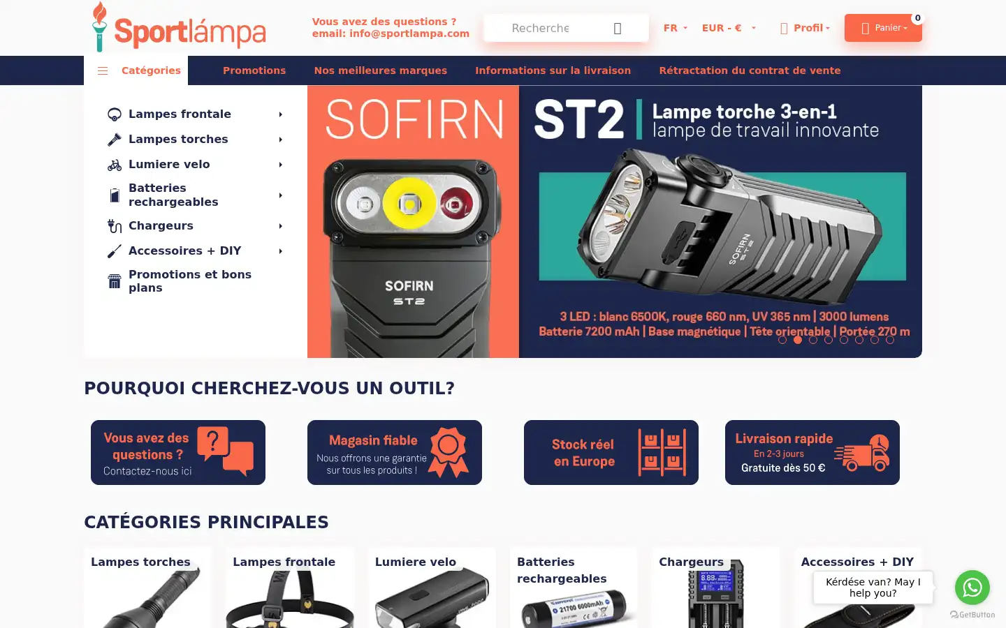 Screenshot of sportlampa.hu