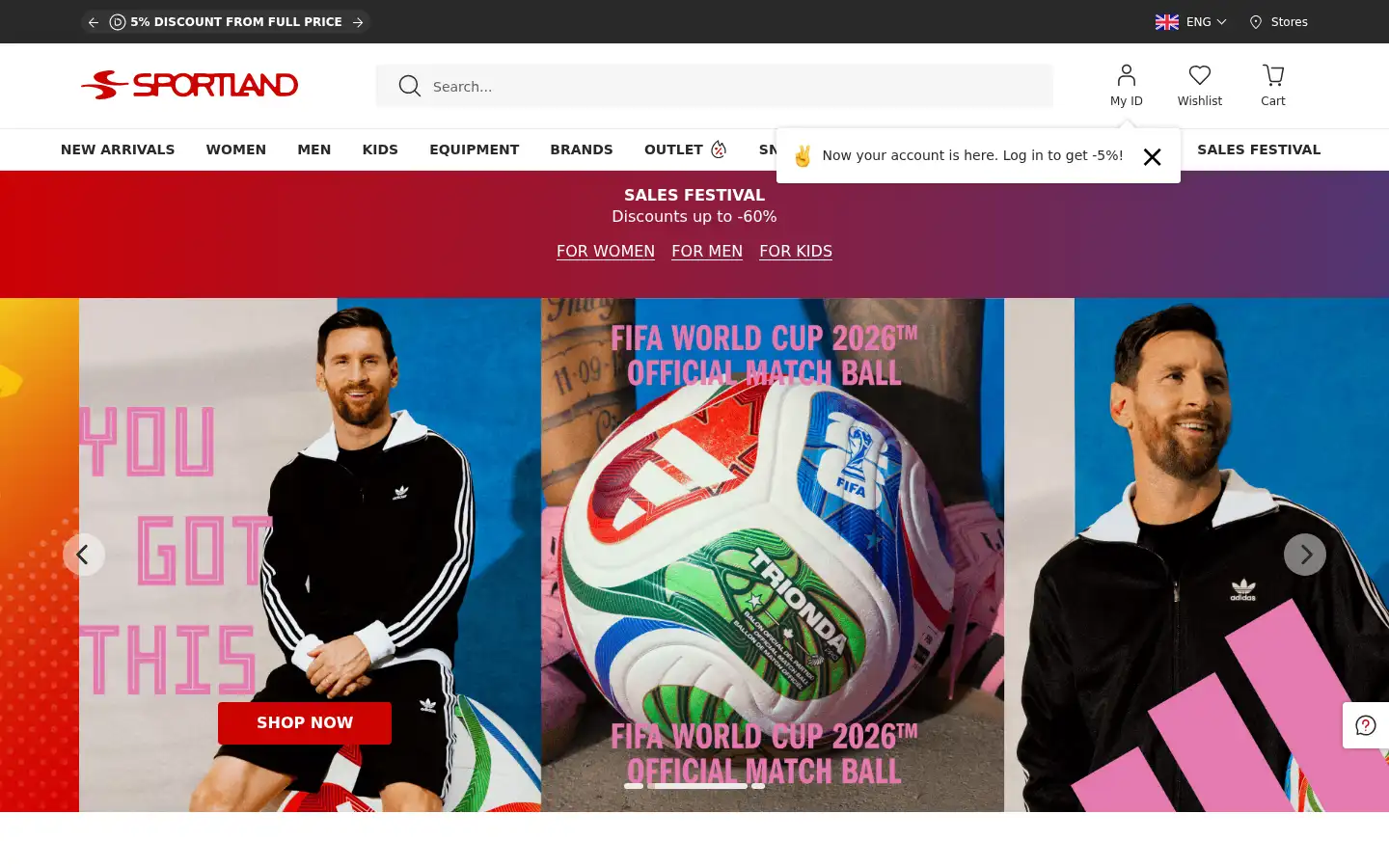 Screenshot of sportland.com