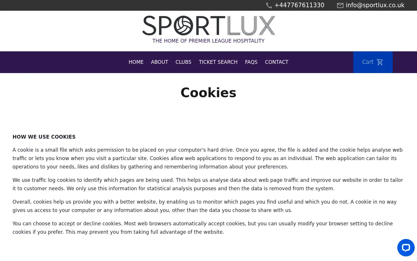 Screenshot of sportlux.co.uk
