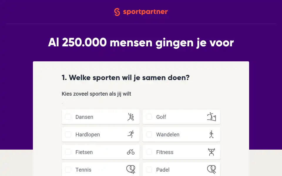 Screenshot of sportpartner.be
