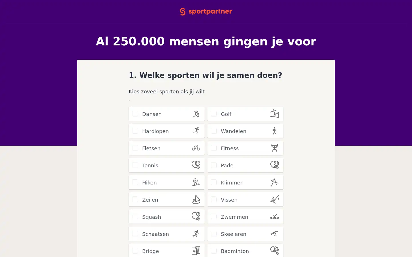 Screenshot of sportpartner.nl