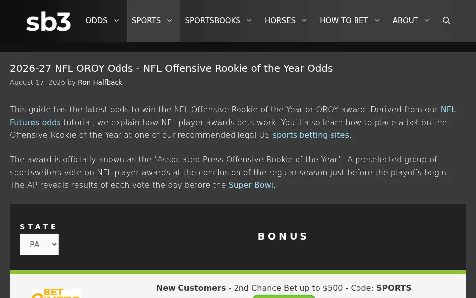 Screenshot of sportsbetting3.com