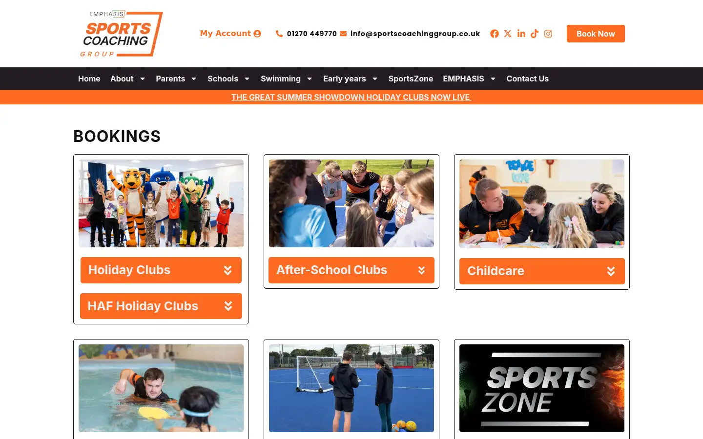 Screenshot of sportscoachinggroup.co.uk