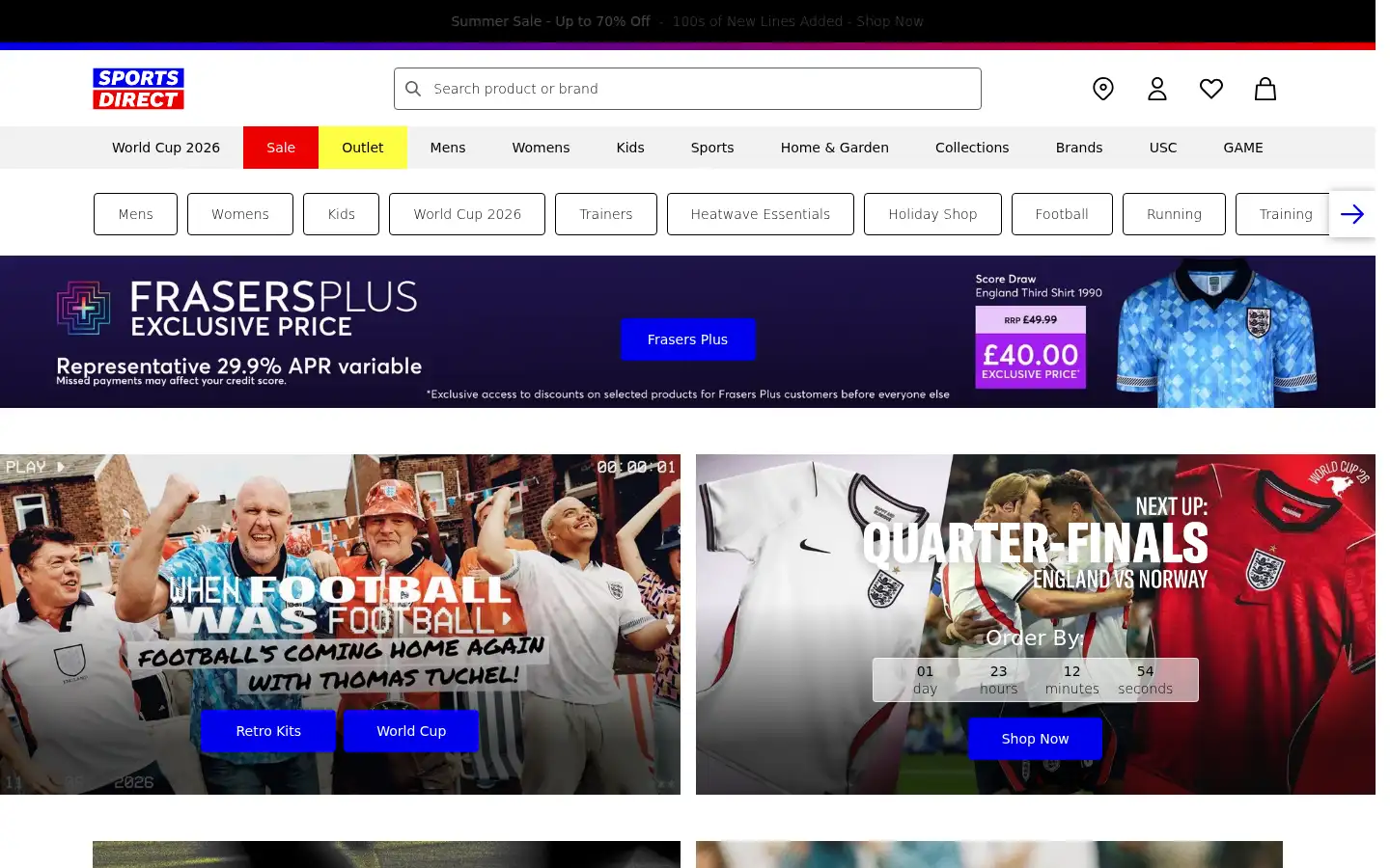 Screenshot of sportsdirect.com