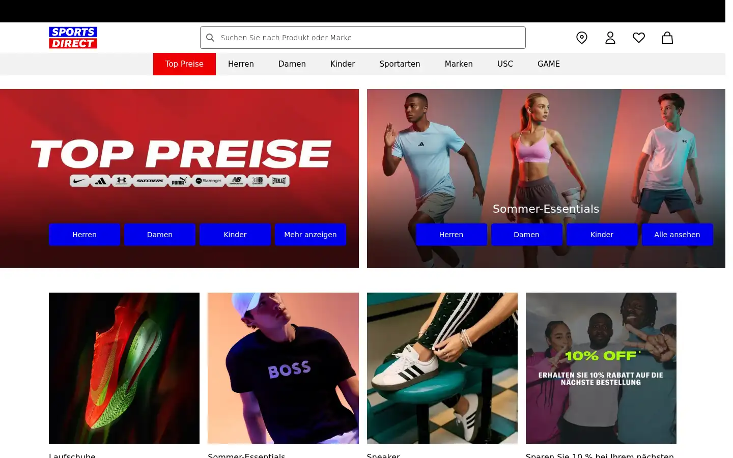 Screenshot of sportsdirect.de