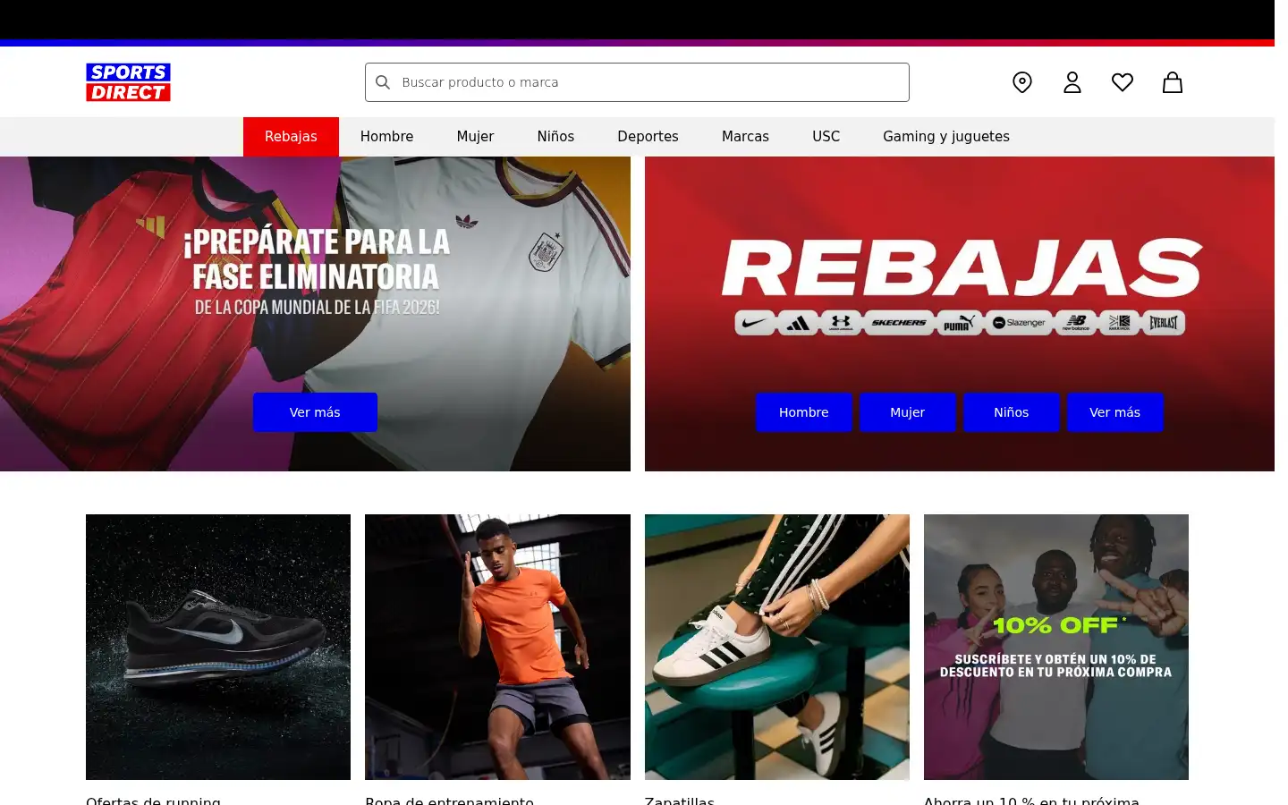 Screenshot of sportsdirect.es