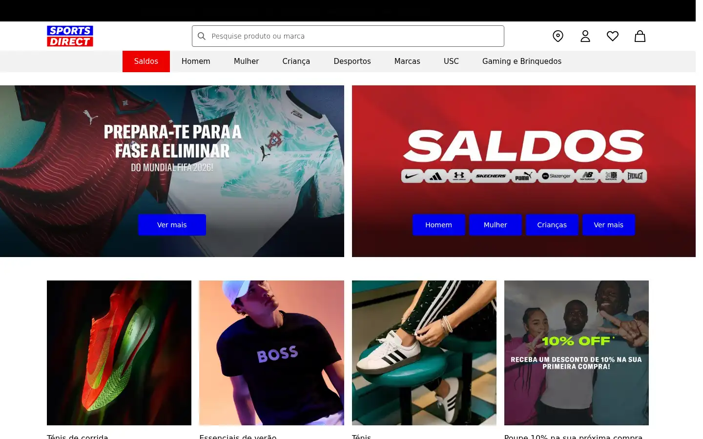 Screenshot of sportsdirect.pt