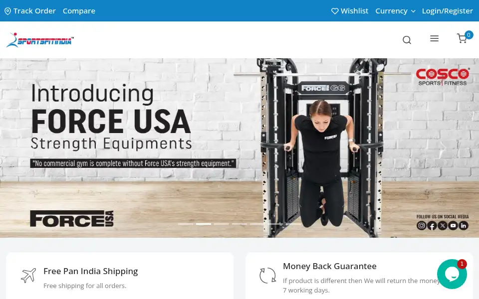 Screenshot of sportsfitindia.com