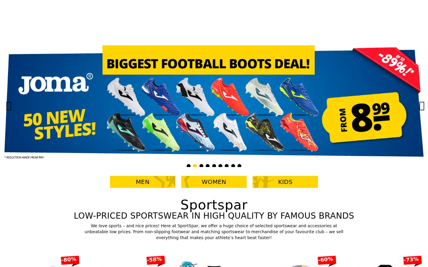 Screenshot of sportspar.com