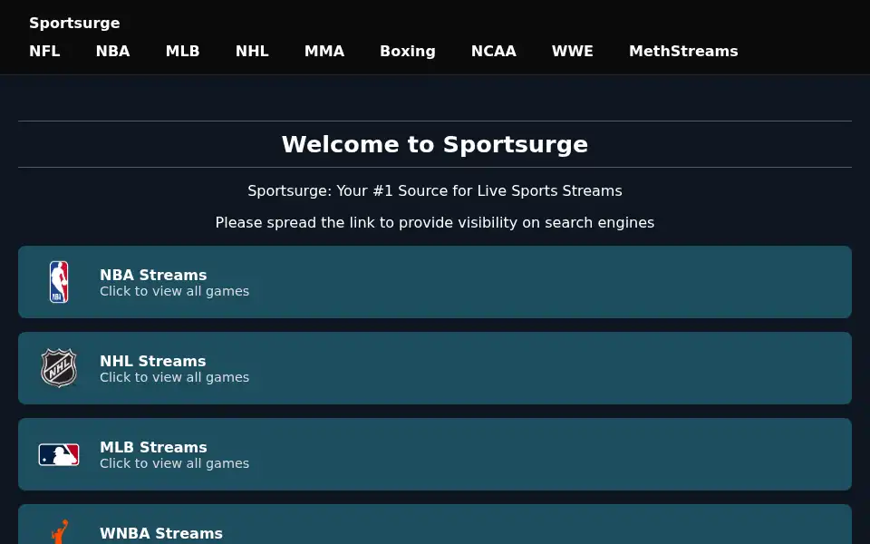 Screenshot of sportsurge.click