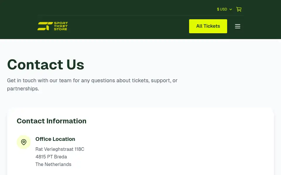Screenshot of sportticketstore.com