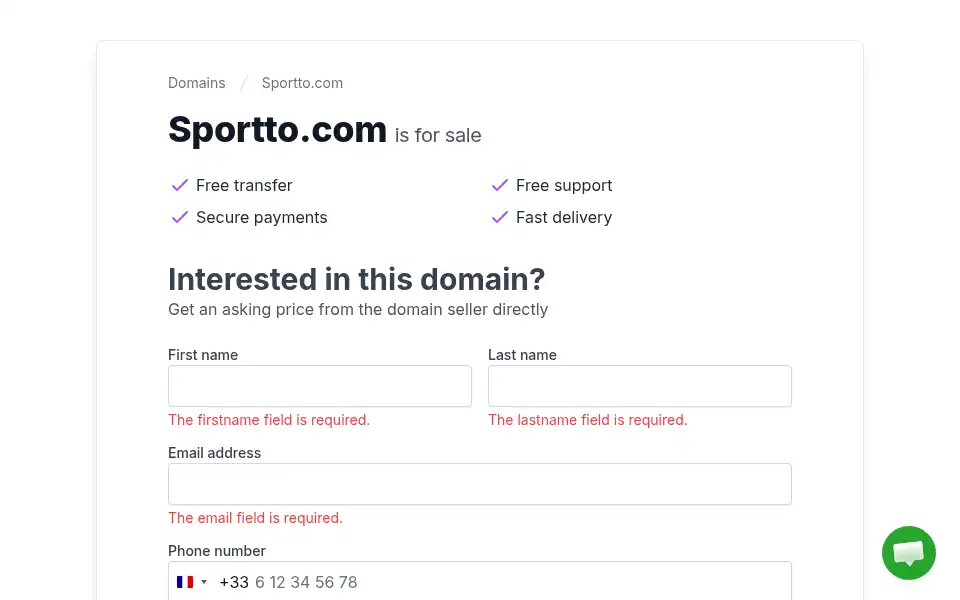 Screenshot of sportto.com