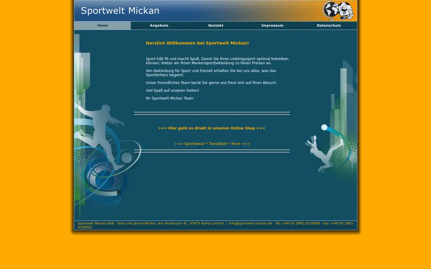 Screenshot of sportwelt-mickan.de