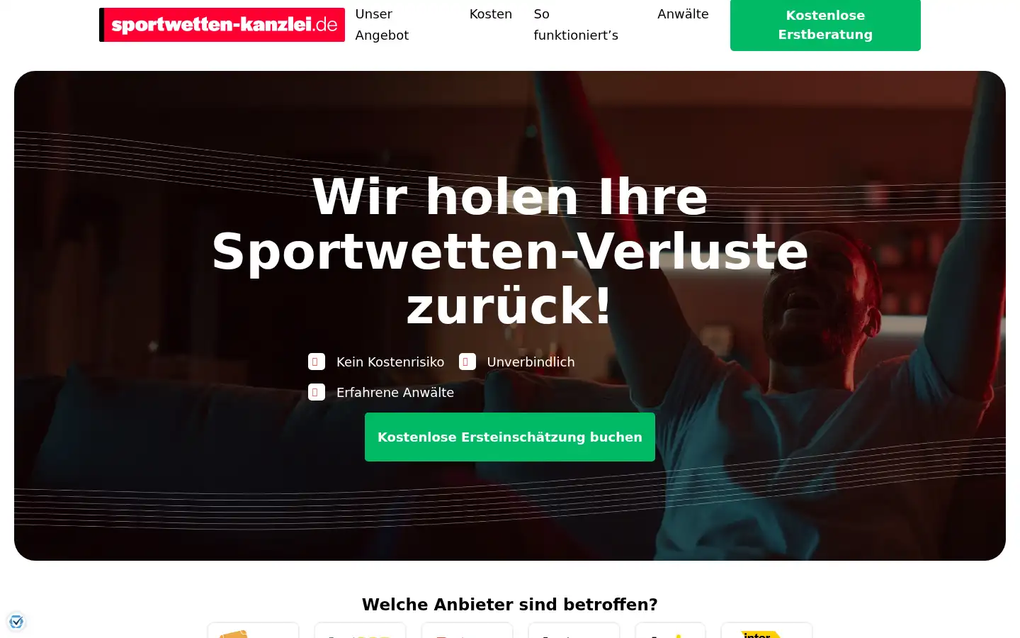 Screenshot of sportwetten-kanzlei.de