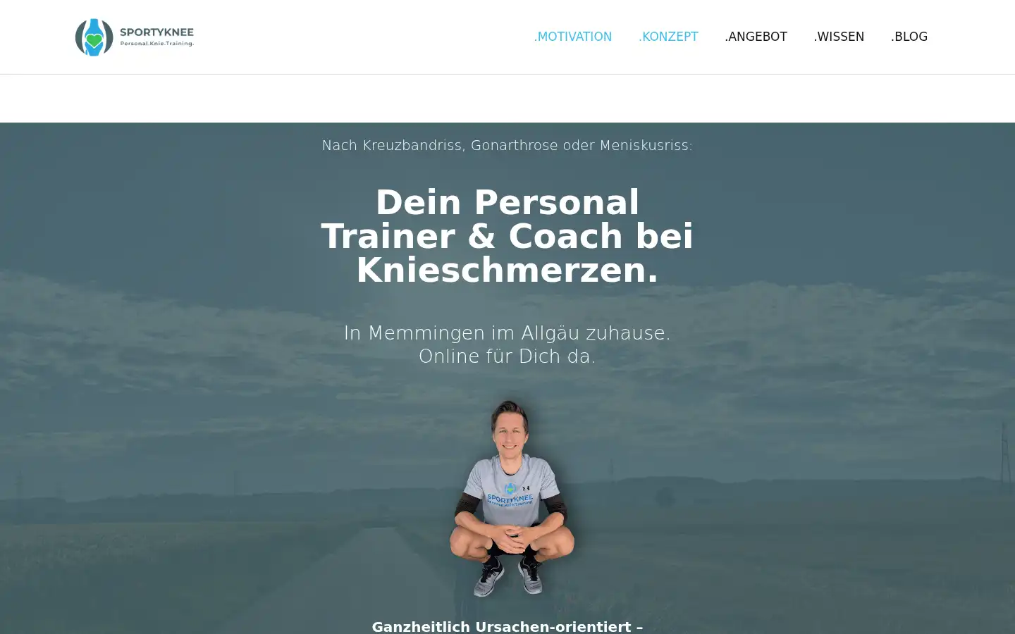 Screenshot of sportyknee.com