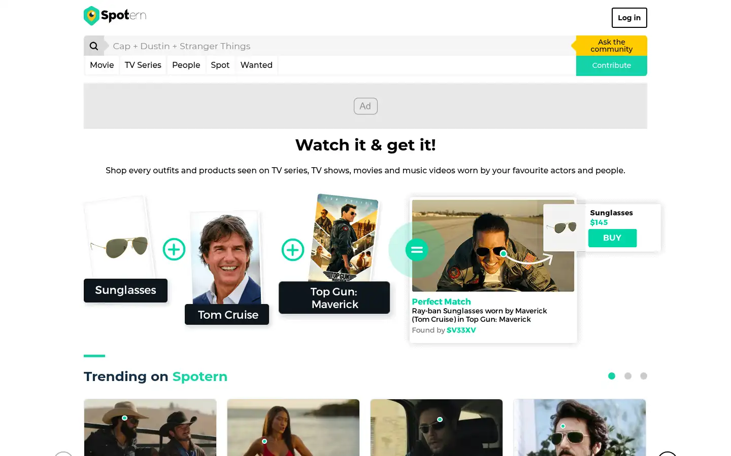 Screenshot of spotern.com