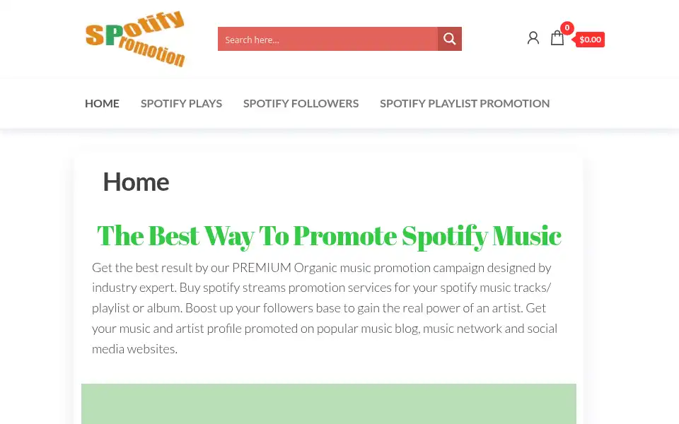 Screenshot of spotifypromotion.com