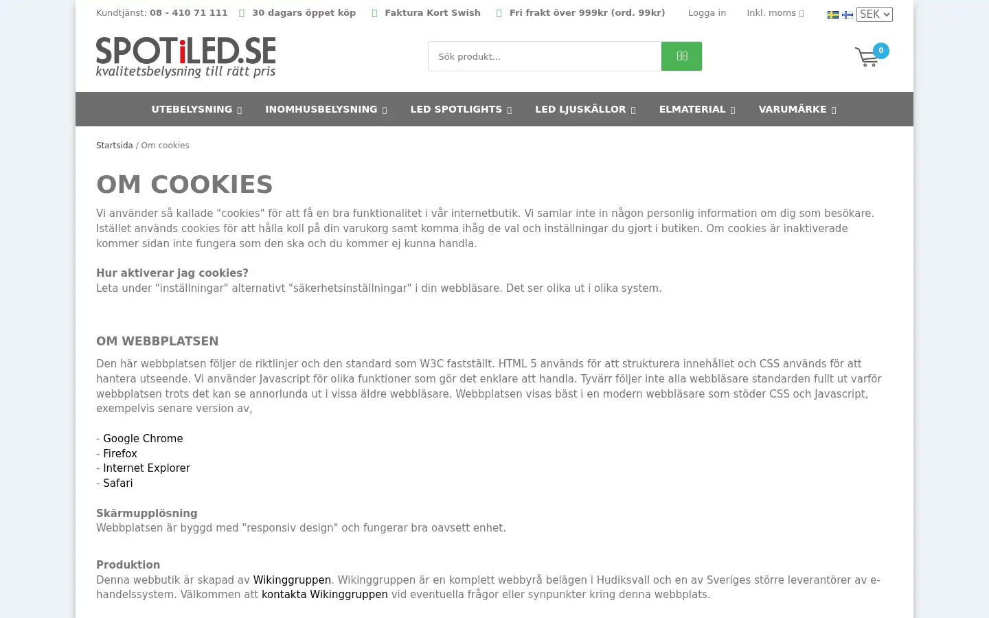 Screenshot of spotiled.se