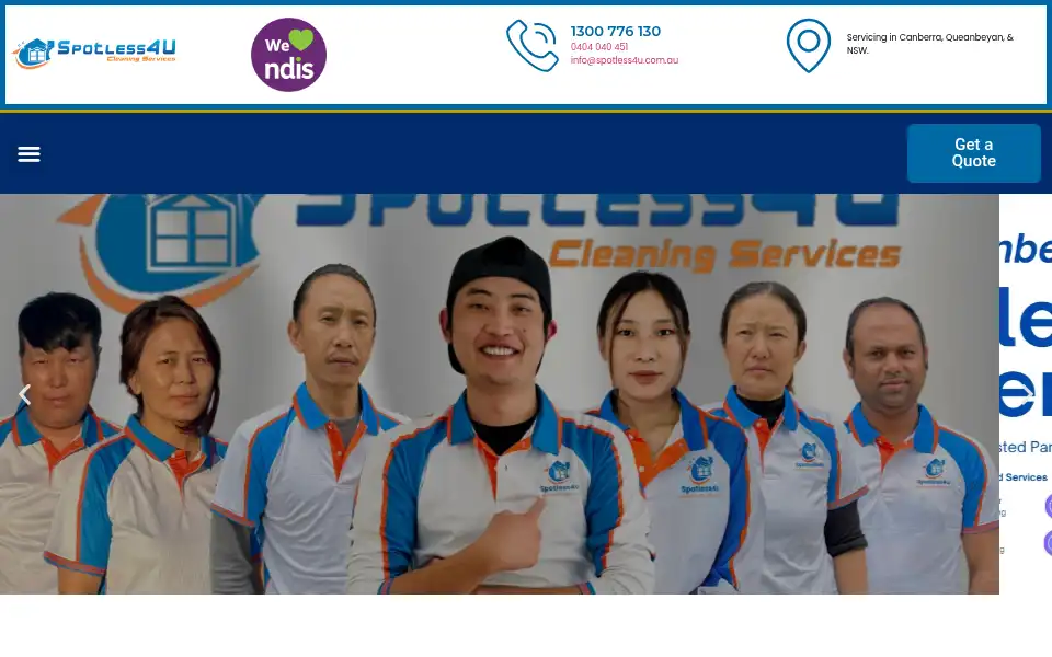 Screenshot of spotless4u.com.au
