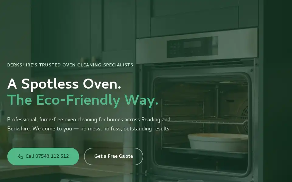 Screenshot of spotlessovencleaning.com