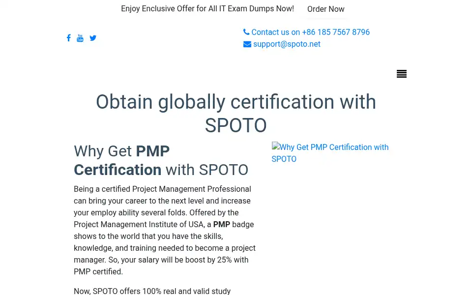 Screenshot of spoto.info