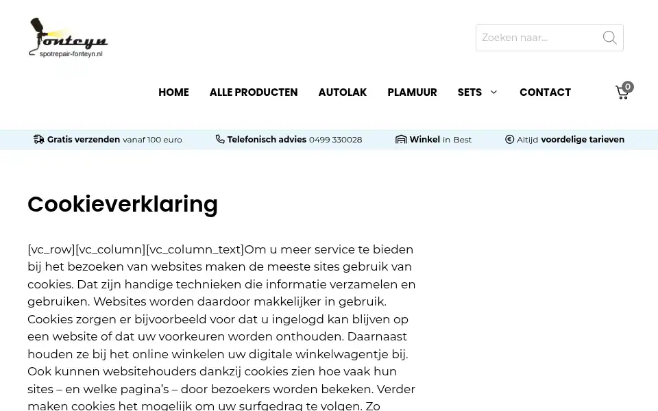 Screenshot of spotrepair-fonteyn.nl
