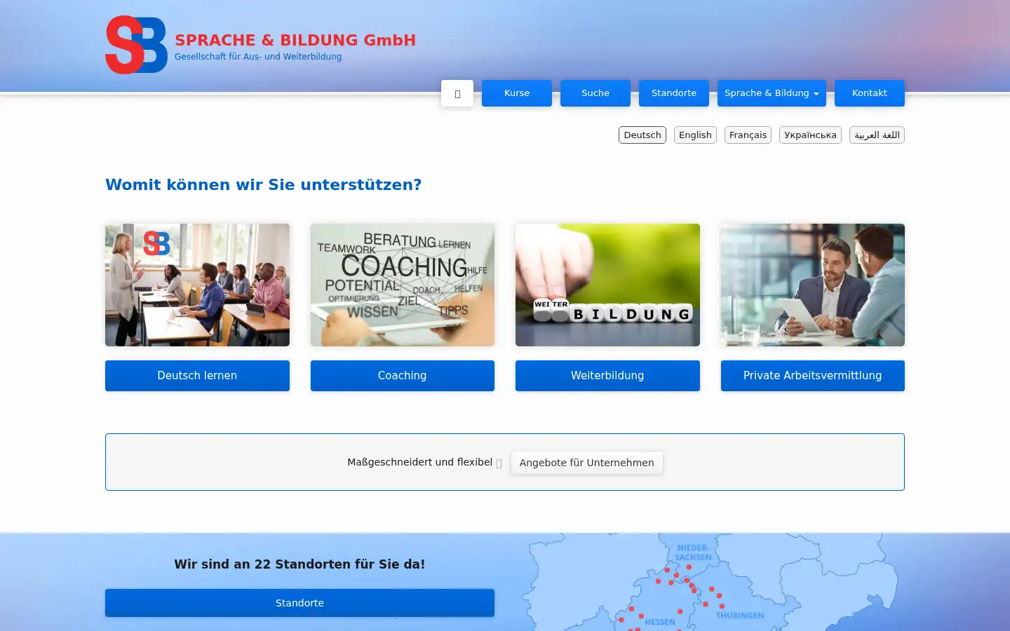 Screenshot of sprache-und-bildung.de