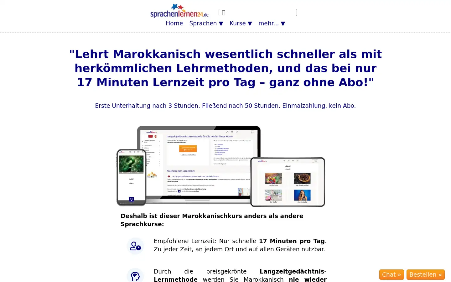 Screenshot of sprachenlernen24.de