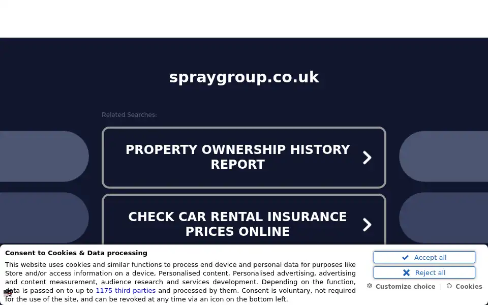 Screenshot of spraygroup.co.uk