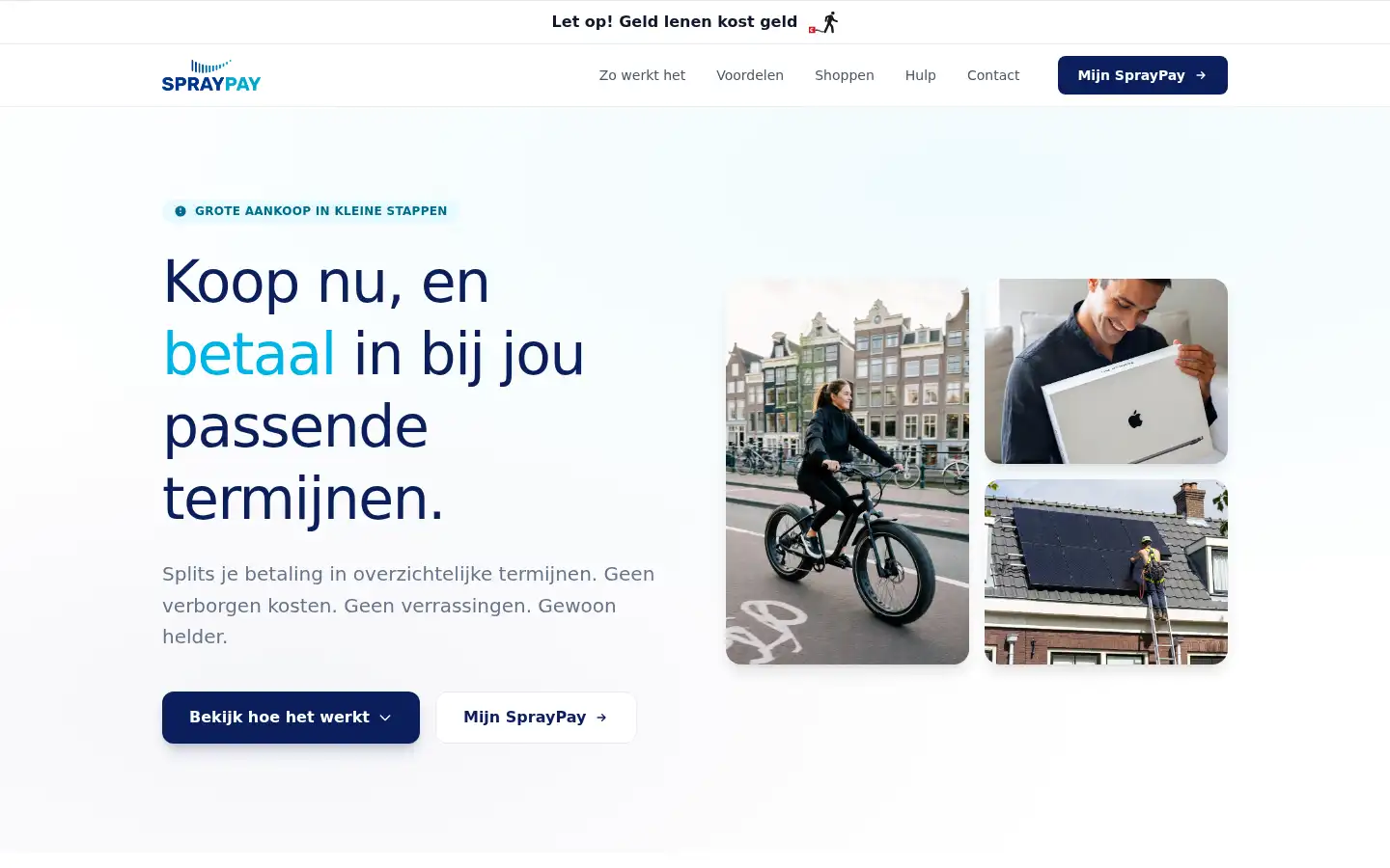 Screenshot of spraypay.nl