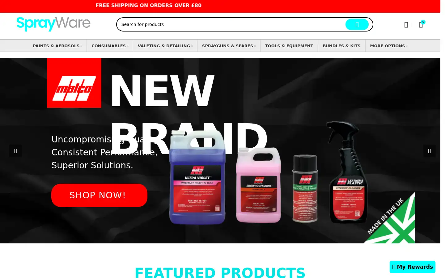 Screenshot of sprayware.co.uk