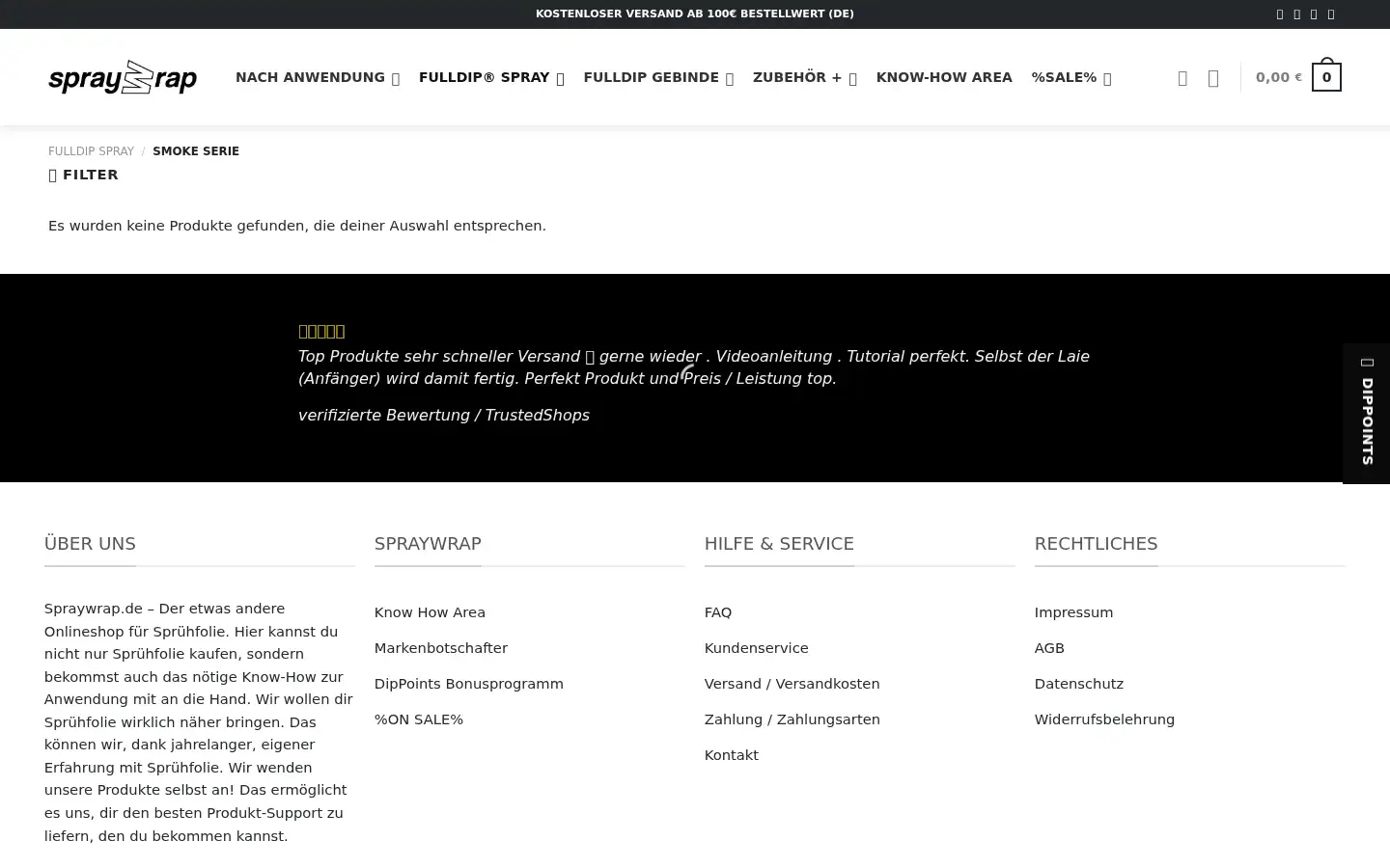 Screenshot of spraywrap.de