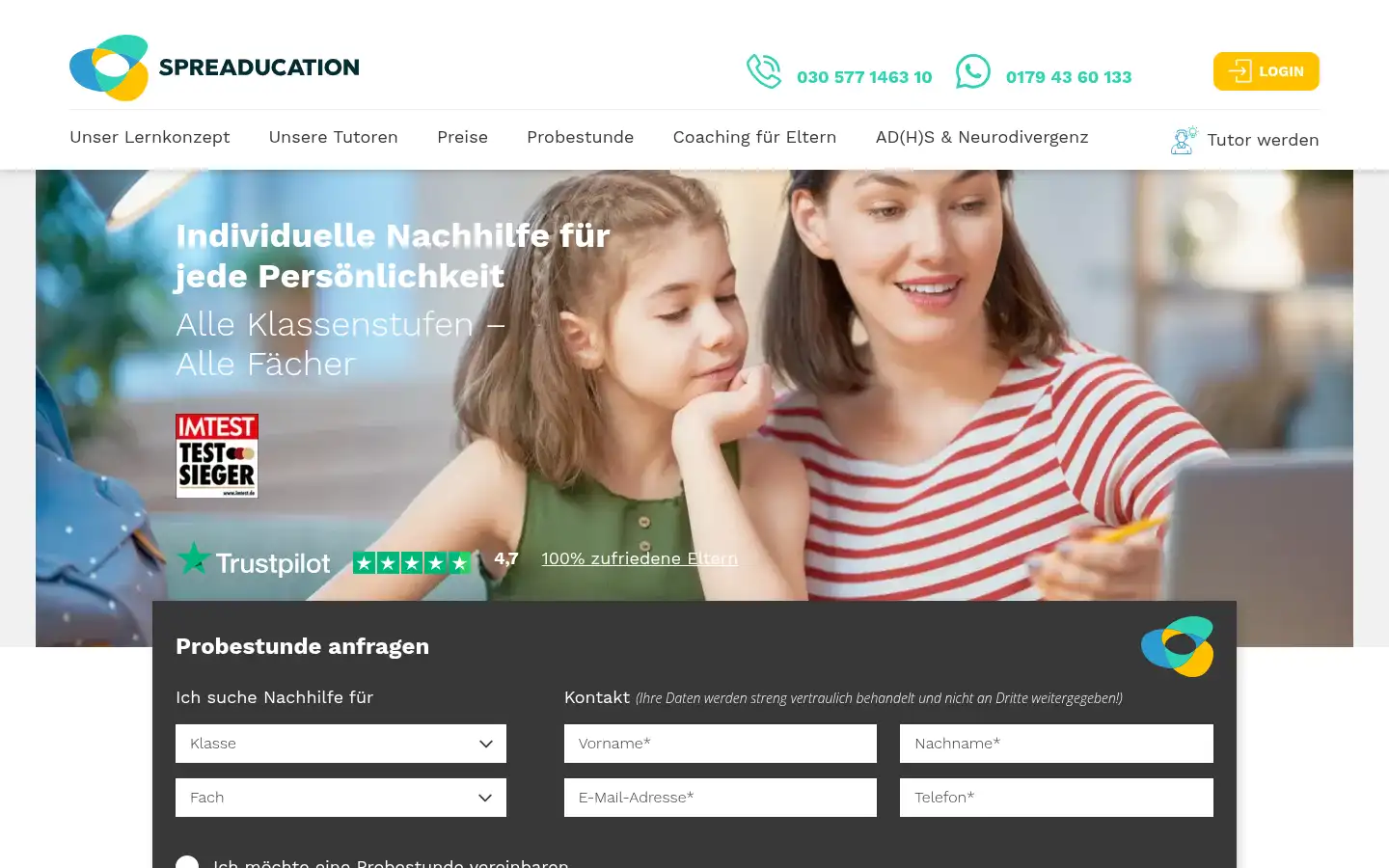 Screenshot of spreaducation.de